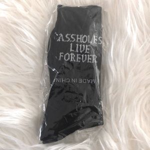 Linda Finegold Assholes Live Forever cushioned Crew Sock 9–11 ALF